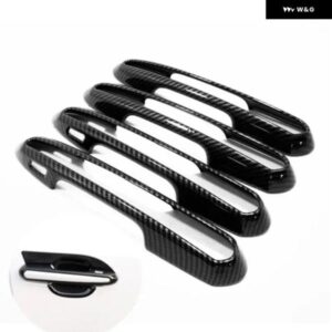 トヨタ ハイランダー XU70 2020 2021 2022 カーボン カー ドアハンドル ボウルカバー 装飾 ステッカー スタイリング アクセサリー