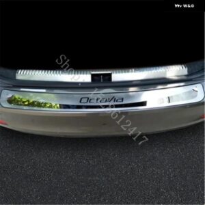 シュコダ オクタビア A7 A8 2015 2016~2022 ステンレス リア トランク バンパー プロテクター リア スカッフプレート リアドアシル カーアクセサリー