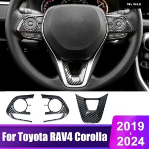 トヨタ RAV4 カローラ 2019 - 24 RAV 4 XA50 カローラ E210 ハイブリッドカー ステアリングホイール ボタン カバー アクセサリー
