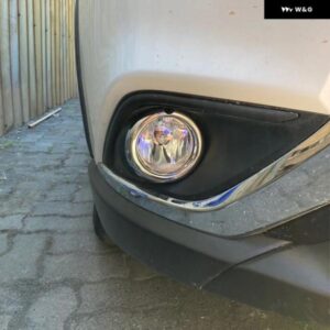 ABSクロームカーフロント フォグランプ カバー トリム フォグランプ リング ステッカー 三菱 アウトランダー2016 2017アクセサリー