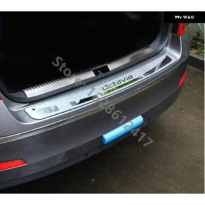 ステンレス リア バンパー プロテクター シル トランク トレッドプレート トリム SKODA OCTAVIA A7 2015 2016 2017~2021 カー スタイリング