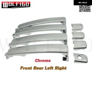 クローム/ブラック 車 フロント リア 左 右 外装 外側 ドアハンドル 日産 ローグ インフィニティ 80640AM205 NI1310129 80640CA012