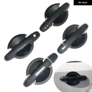 トヨタ ヤリス ヴィッツ XP130 ハッチバック 2012-2017 カーボン クローム カー ドアハンドル カバー トリム ステッカー スタイリング アクセサリー