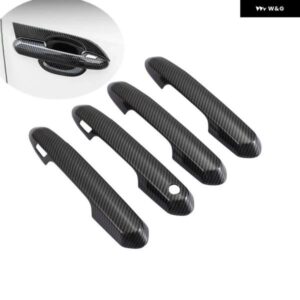 カーボンクローム ドアハンドル カバー ドアボウルカーアクセサリー ステッカー トリム セット トヨタ ハイランダーXU70 2020 2021 2022