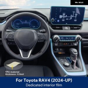 トヨタ RAV4 2024 2025 車内センター コンソール クリアTPU フィルム傷防止補修フィルムアクセサリー改装