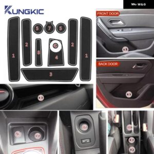 ダチア ダスター 2018 - 21 滑り止めゲートスロットカップマット 滑り止めドア溝 パッド インテリア アクセサリー