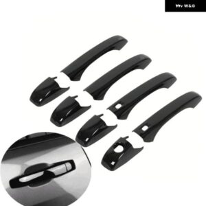 ダッジ デュランゴ 2021-2023 光沢ブラッククローム カー ドアハンドル カバー トリム ステッカー スタイリング アクセサリー