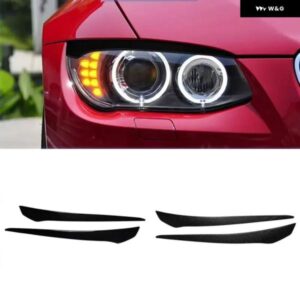 ABS グロスブラック ヘッドライト アイブロウ アイリッド BMW 3シリーズ E92 E93 3シリーズ 2007 - 14