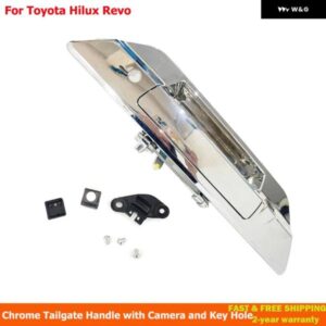 クロームテールゲートハンドルリフトゲートオープンキャッチャー キーホールと カメラ ホール付き トヨタ ハイラックス レボ 2015-2021