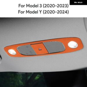 イタリアントップスエード読書灯 フレーム トリム ステッカー テスラ モデル3 2020-2023 モデルY 2020 - 24 アクセサリー
