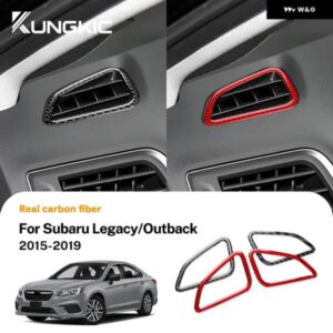 LHD RHD 車計器 パネル デフォッガー トリム スバル レガシィ アウトバック 2015 - 19 リアルソフトカーボン ステッカー