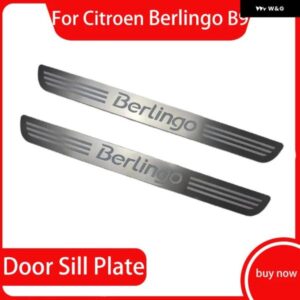 シトロエン ベルリンゴ B9 MK2 II 2008-2014 - 19 ステンレス ドアシル スカッフプレート カバー トリム 2ピース