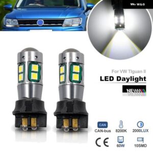 LED デイタイム ランニングライト VWTIGUANMK2 AD/BW SE NAV 2017年以降 CANBUS PW16WPW24WPWY24W DLR バルブ パーキング ランプ ヘッドランプ
