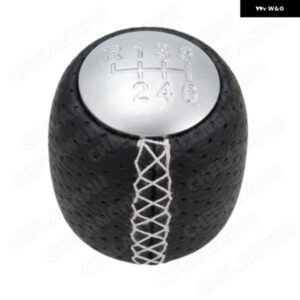 アルファロメオ 147 156 159 ブレラ GT スパイダー ギアノブ ブラック ホワイト シーム カー 6速 ギア シフト ノブ カーアクセサリー