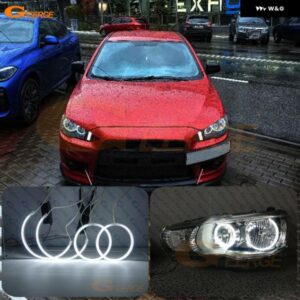 超高輝度CCFL エンジェルアイズ ハローリングキット デイライト 三菱 ランサー2008-2015ハロゲン ヘッドライト