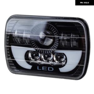 90W LED 7X6インチ 5X7インチ ヘッドライト HALO DRL ジープ チェロキー XJ ラングラー YJ シボレー GMC サバナ サファリ K3500 K2500 K1500 C2500