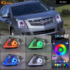 キャデラック SRX 2010 - 16 BLUETOOTH APP マルチカラー 超高輝度 RGB LED エンジェルアイキット ハローリング