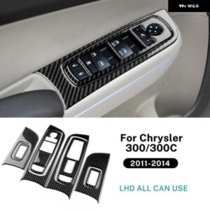 ソフトカーボン クライスラー 300 300C 2011 - 14 LHD RHD 車用ウィンドウリフト パネル ステッカー トリム アクセサリー
