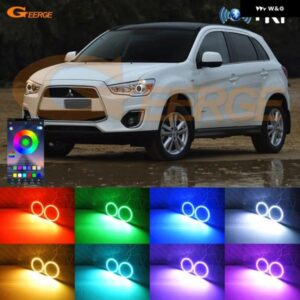 三菱 ASX 2010 - 16 BLUETOOTHアプリ マルチカラー 超高輝度 RGB LED エンジェルアイキット ハローリング