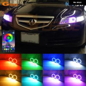ACURA TL 2004 2005 2006 RFリモートBLUETOOTHアプリマルチカラー超高輝度RGB LEDエンジェルアイキット ハローリング