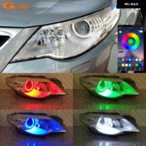 フォルクスワーゲン VW パサート CC 357 2008 2009 2010 - 2012 BLUETOOTH APP マルチカラー 超高輝度 RGB LED エンジェルアイキット ハローリング