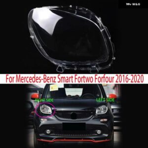 メルセデス ベンツ スマート W451 フォーツー フォーフォー 2016-2020 車用 ヘッドランプ カバー ク リアランプ シェード フロント ヘッドライト レンズ