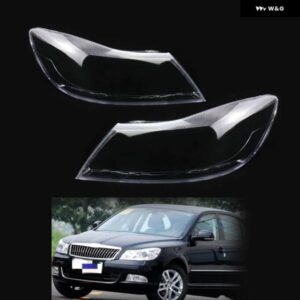 車用 ヘッドライト レンズ キャップ ランプシェード フロントカバー シェル クリア シュコダ オクタビア 2010-2014