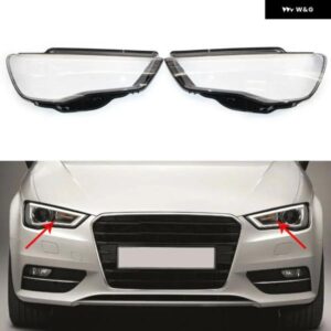 アウディ A3 S3 8V 2013-2016 車用 ヘッドライト レンズ ランプシェード クリアカバー シェルペア