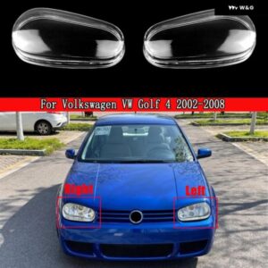 フォルクスワーゲン VW ゴルフ 4 2002-2008 車用 ヘッドライト レンズ ガラスランプカバー シェル ランプシェード ペア