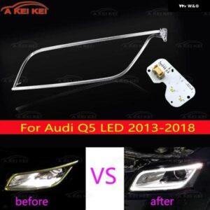 アウディ Q5 2013-2018 LED DRL 車用 ヘッドライト ライトガイドプレート 光源ボード チップボード ライトガイド チューブ エンジェルアイ