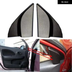 オートマチック車用フロントドア トリム モールディング トライアングル フレーム ホーンカバー キャップ 日産 MICRA K13 2010-2015
