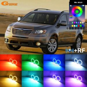 スバル トライベッカ B9 2006 - 10 - 2015 BLUETOOTH APP マルチカラー 超高輝度 RGB LED エンジェルアイキット ハローリング
