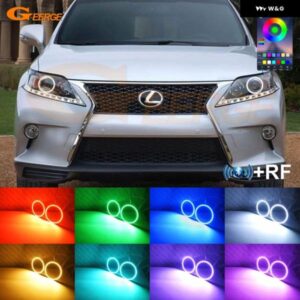 レクサス RX350 RX450H RX270 2013 2014 2015 BLUETOOTHアプリ マルチカラー 超高輝度 RGB LED エンジェルアイキット ハローリング