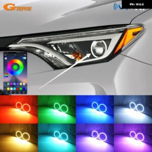 トヨタ RAV4 IV 2016 2017 2018 BLUETOOTHアプリ コントロール マルチカラー 超高輝度 RGB LED エンジェルアイキット ハローリング