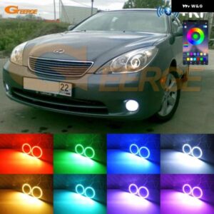 レクサス ES 330 ES330 2005 2006 MCV30 BLUETOOTHアプリ コントロール マルチカラー 超高輝度 RGB LED エンジェルアイキット ハローリング
