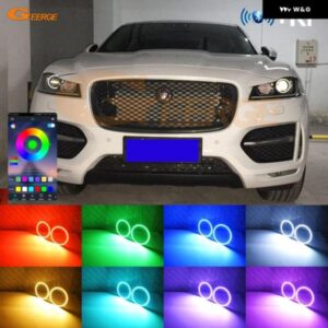 ジャガー F-PACE X761 2015 - 18 BLUETOOTHアプリ マルチカラー 超高輝度 RGB LED エンジェルアイキット ハローリング