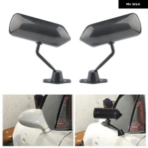 汎用 F1 スタイル カーバックミラー カーボンオートブルーバックミラー カーボンレーシングサイドガラス広角メタル ブラケット