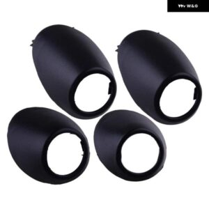 4個 リア パーキング センサー アウター カバー トリム BMW X5 E53 2000-2006 ブラック ABS 51128268369 51128268367 51128268370