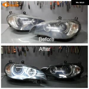 BMW X5 E70 2007 - 13 超高輝度CCFLエンジェルアイキット ハローリング
