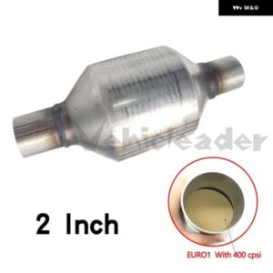 汎用 2インチ EURO1 ハイフローレーシング触媒コンバーター 400 CPSI セラミック基質触媒付き 全長29.62CM