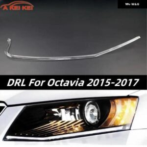VW シュコダ オクタビア 2015 2016 2017 アクリル チューブ ライトガイドストリップランプ LED DRLストリップ ヘッドライト チューブ デイタイム