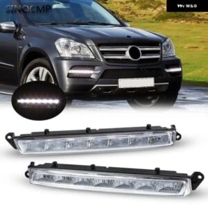 2個 LED DRL デイタイム ランニングライト A1649060351 A1649060451 メルセデス ベンツ X164 GL320 GL350 GL450 GL550 ML63 X166 2007-2013