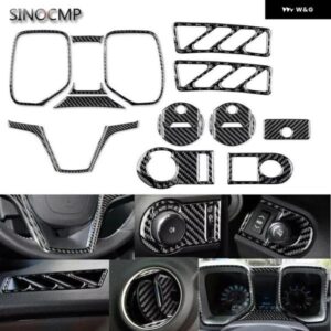 21個 カーボン フル インテリア キット セット カバー シボレー カマロ 2010-2015 自動車パーツアクセサリー インテリア モールディング