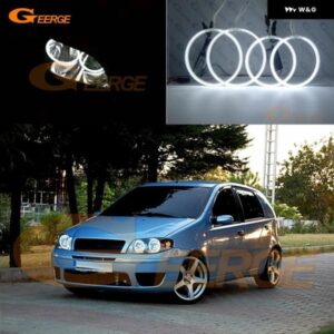 フィアット プント 188 MK2 2003 - 06 - ON フェイスリフト 超高輝度 CCFL エンジェルアイキット ハローリング