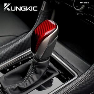 スバル XV インプレッサ 2018+ フォレスター 2019+ アウトバック 2021+ ギア シフト レバー ノブカバー ステッカー アクセサリー リアルハードカーボン