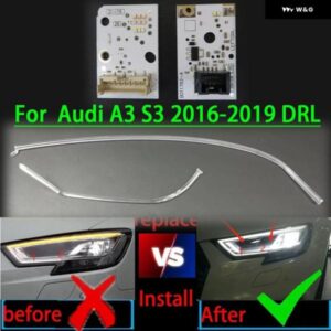 アウディ A3 S3 2016-2020 車用 LED ヘッドライト DRL デイタイム ランニングライト ガイド回路基板 ライト マイクロチップ 光源ボード
