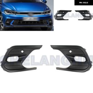 VW ポロ 2018 - 23ペア 左+右 フロント フォグランプ ランプ グリル カバー 車アクセサリー 2G0854661A 2G0854662A