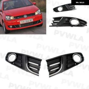 ペア 左+右側 フォグランプ ランプ グリル カバー VW ポロ ヴィボ 2010 - 15 6QS853665B 6QS853666B