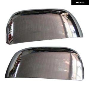 1ペア フロント クローム サイド バックビュー ドア ウィング ミラー カバー トリム ABS 三菱 アウトランダー 2007 - 12