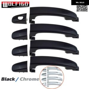 外側 外装 ドアハンドル フロント リア LH RH 4個 クローム/ブラック フォード レンジャー エベレスト T6 T7 2012-2020 マツダ BT50 2012-2020